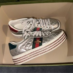 GUCCI ACE CRYSTAL SNEAKERS